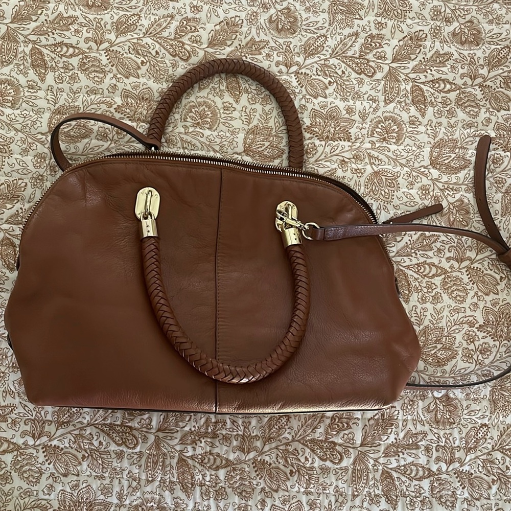 Brown leather Cole Haan purse, barely used
